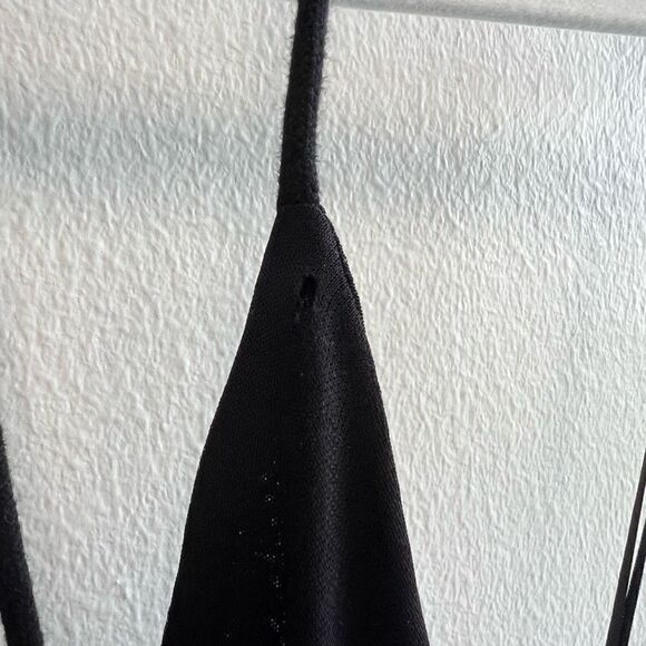 Reiss Xena Asymmetrical Midi Strappy Open Back Cocktail Dress Black UK 12 US 2 - Picture 12 of 13